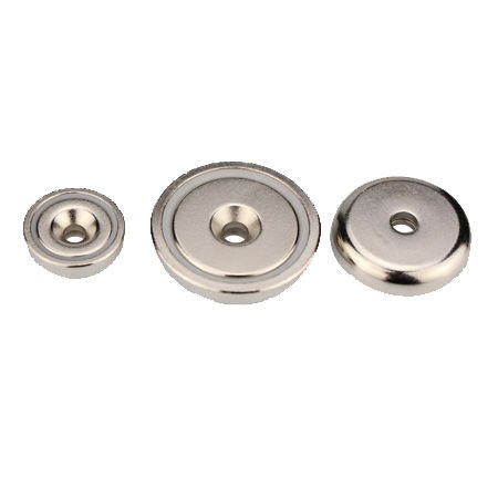 6\'LI PAKET 25mm Neodyum Havşa Delikli Pot Mıknatıs - Gömme Vidalanabilir Pot Mıknatıs
