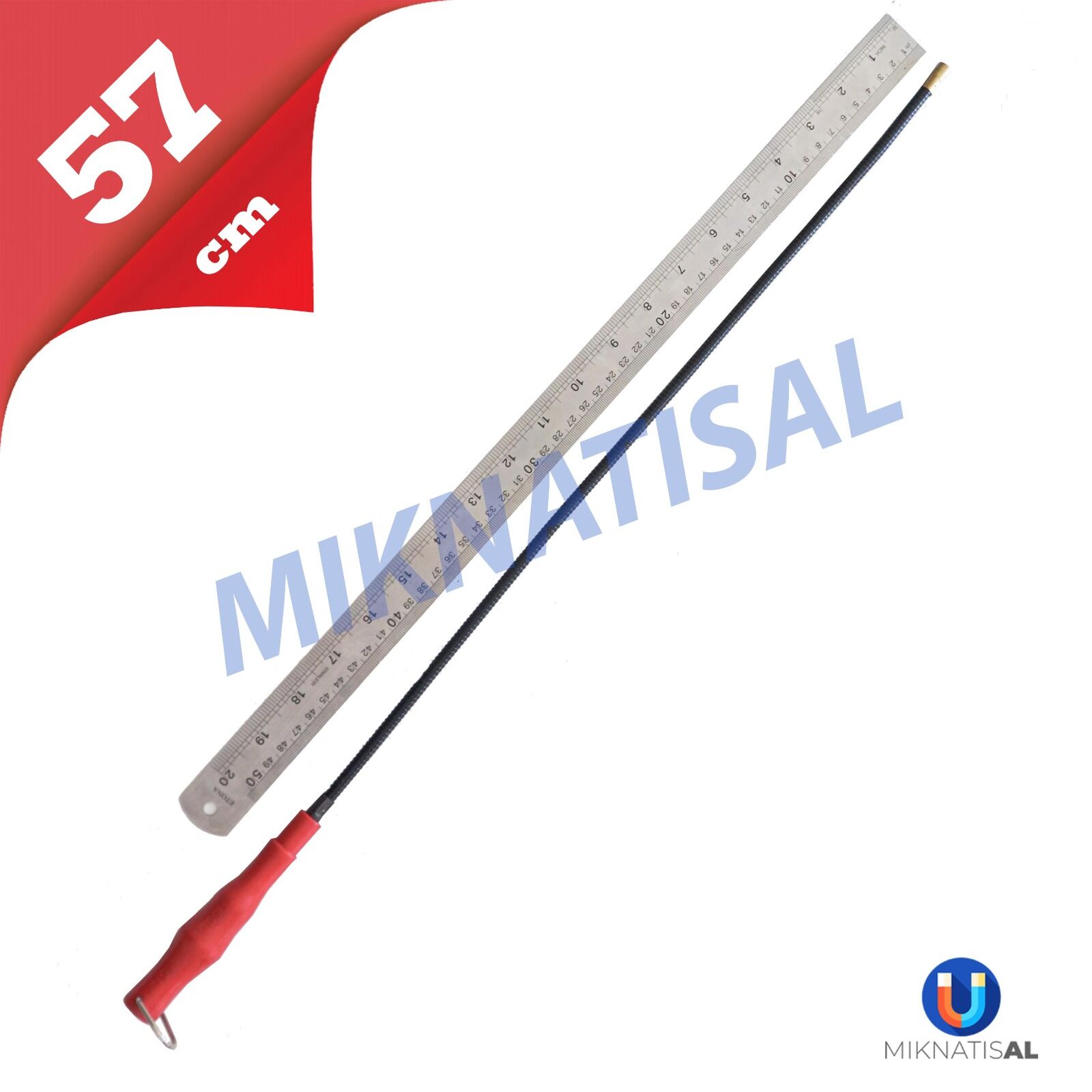 Spiralli Esnek Manyetik Vida Tutma Mıknatısı Kırmızı Saplı D8