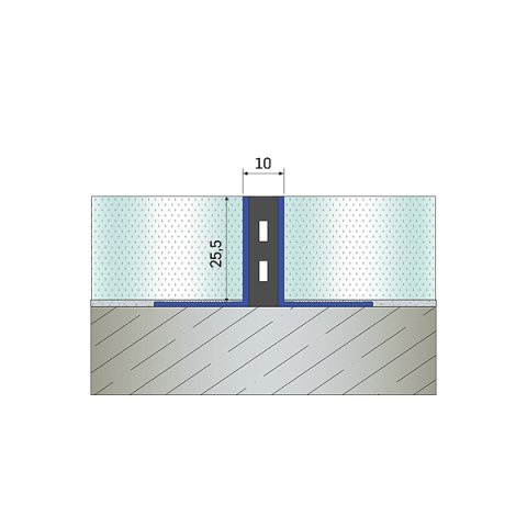 DP01-25 ALÜMİNYUM ISIL GENLEŞME DERZ PROFİLİ - 3 mt