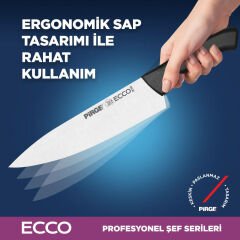 ﻿38403 - Ecco Çantalı Bıçak Seti - Knife Set with Roll Bag - 3 + 1 Pcs