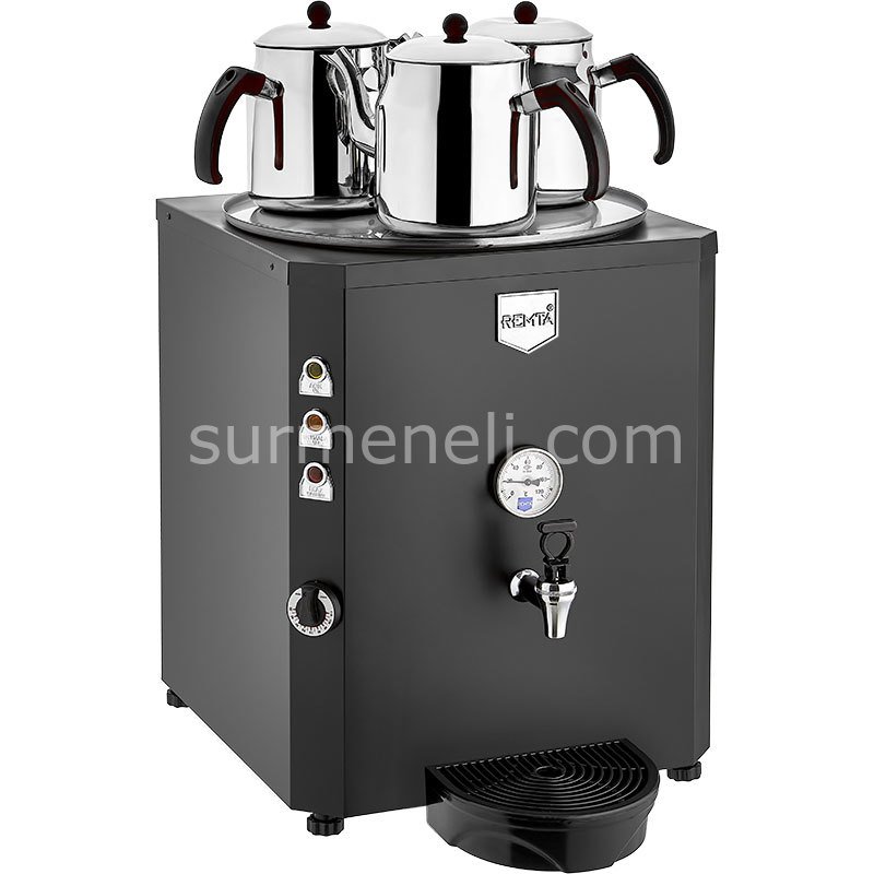 Remta - 3 Demlikli Jumbo Çay Makinesi 40 lt Şamandıralı (Damacanadan Su Alma)
