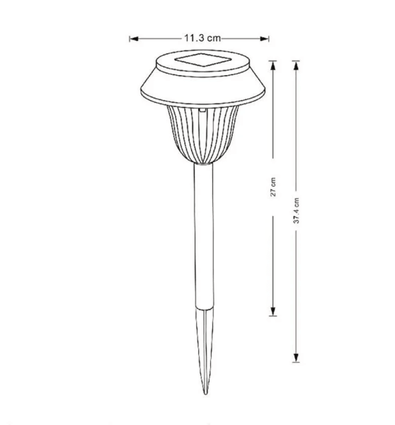 Noas 7W Miranda Solar Bahçe Armatürü (40 cm) Beyaz