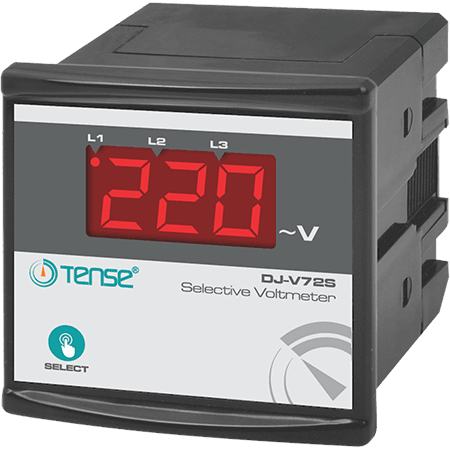 TENSE Dijital Seçmeli Voltmetre 72x72mm (1-500V AC) DJ-V72S
