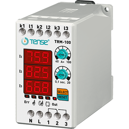 TENSE 40-100A Arası Ayarlı Dijital Termik Röle TRM-100