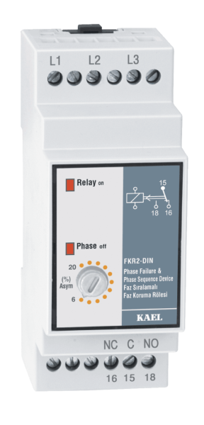 Kael Fkr2-Dın Faz Sıralamalı Faz Koruma Rölesi FKR2-DIN