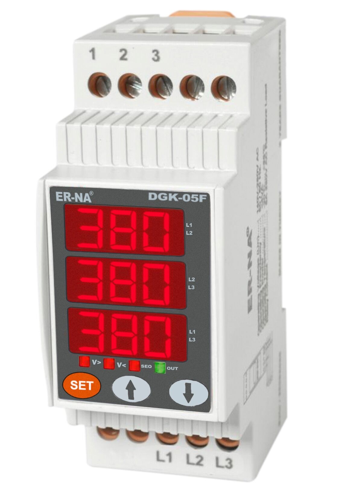 ERNA TRİFAZE GERİLİM KONTROL RÖLESİ DGK-05F DIN