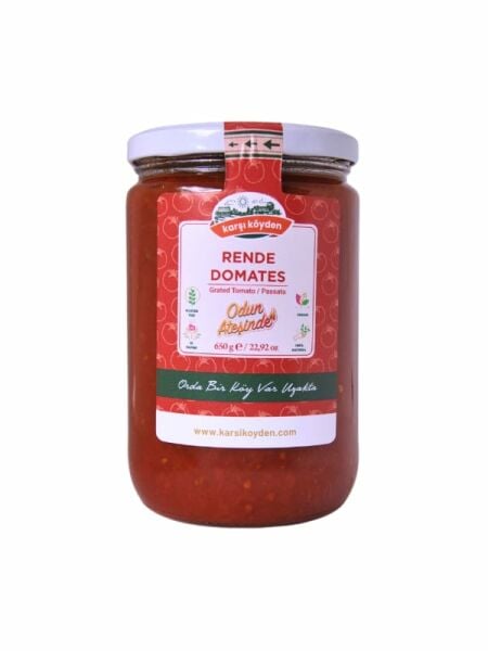 Karşı Köyden Rende Domates Sosu, Tomato Sauce, Passata, Odun Ateşinde Kaynatma, 650 g