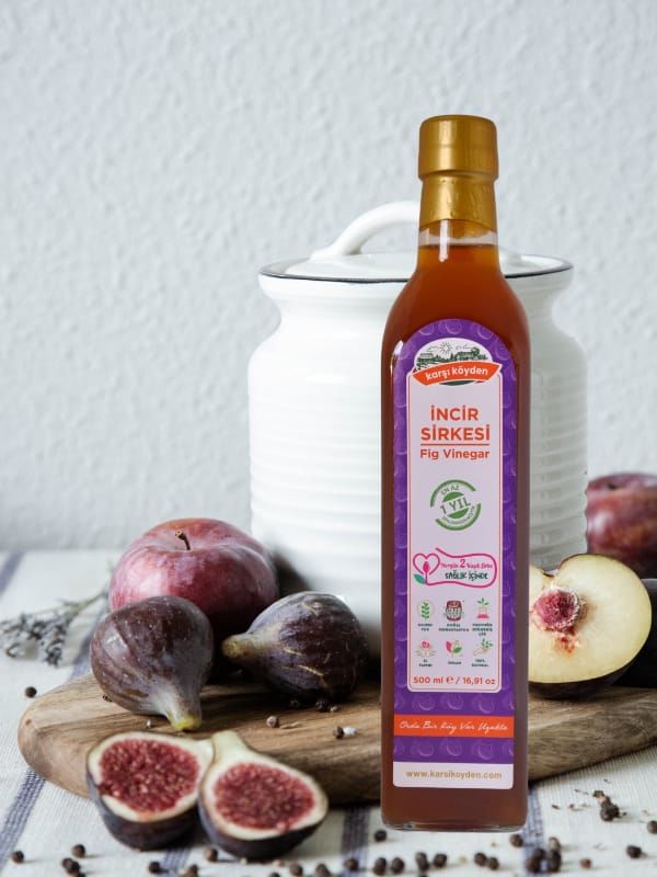 Karşı Köyden Doğal Fermantasyon İncir Sirkesi, Fig Vinegar, 500 ml / 16,91 oz