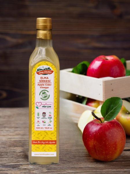 Karşı Köyden Doğal Fermantasyon Elma Sirkesi, Apple Cider Vinegar, 500 ml
