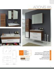 AL.ADONİS 85 BANYO DOLABI  Anadolu Ceviz / Beyaz