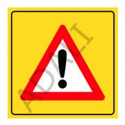 Dikkat Trafik Levhası Tehlike Uyarı Tabelası YB-8