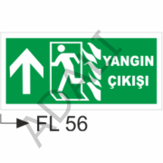 YANGIN ÇIKIŞI YUKARI OK