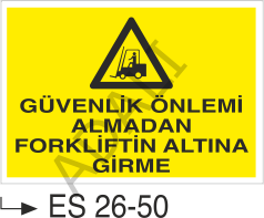 Güvenlik Önlemi Almadan Forkliftin Altına Girme