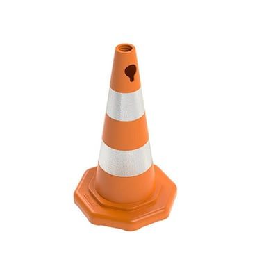 Ecolight Trafik Konisi 50 Cm Çift Reflektifli Stok kodu: (502808R2ECO)