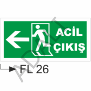 ACİL ÇIKIŞ SOL OK