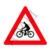 Bisiklet Geçebilir Trafik Levhası Tehlike Uyarı Tabelası T-13