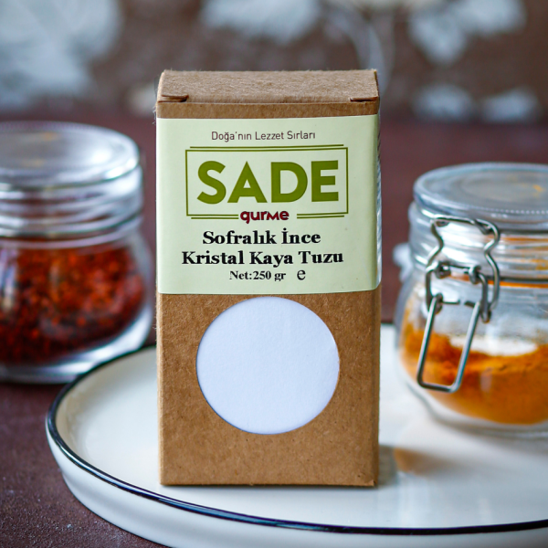 Sade Gurme Sofralık İnce Kristal Kaya Tuzu 250gr.