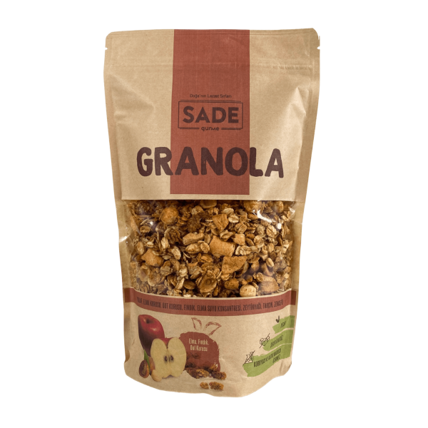 Sade Gurme Elma-Dut Kurusu-Fındıklı Granola 360 gr