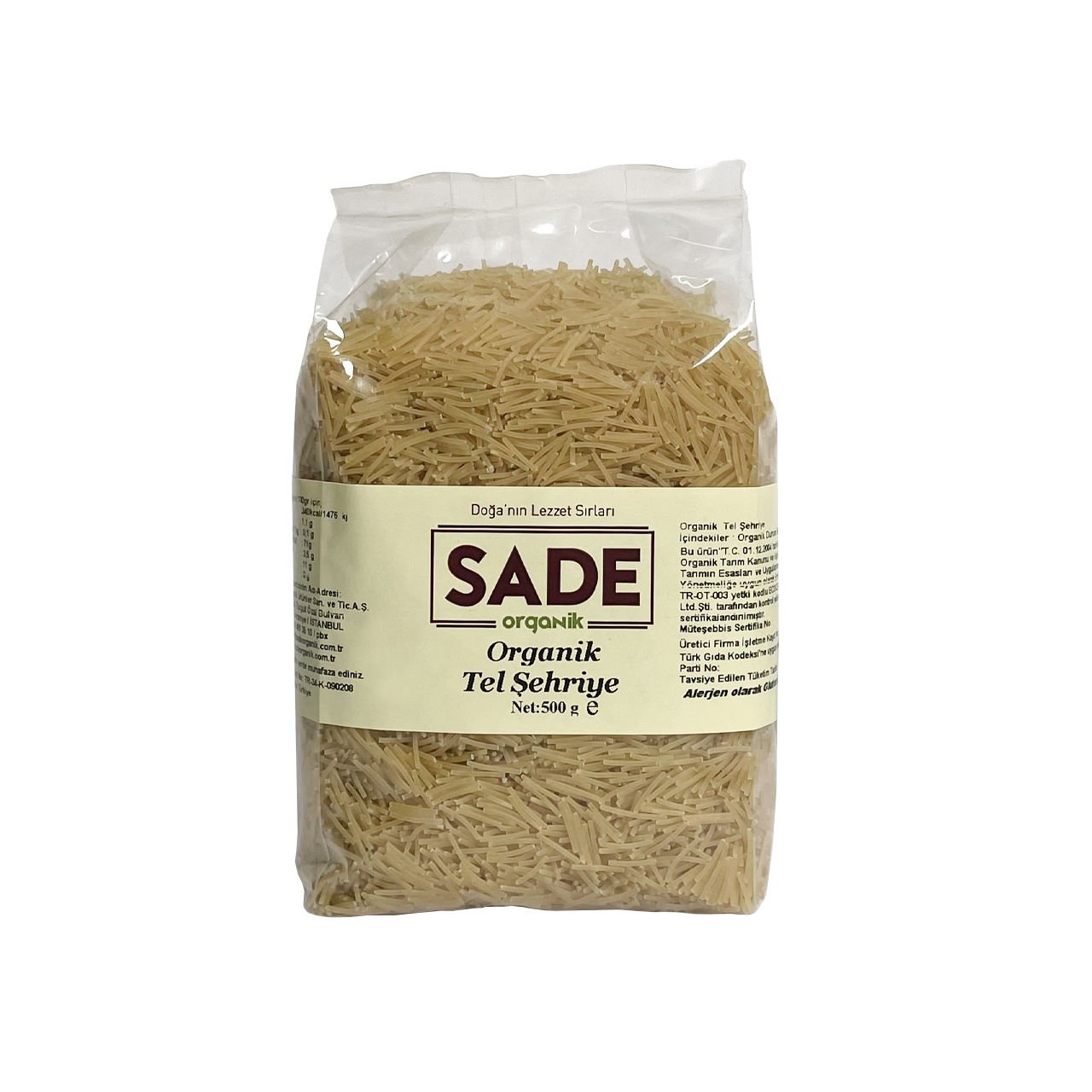 Sade Organil Tel Şehriye 500 Gr