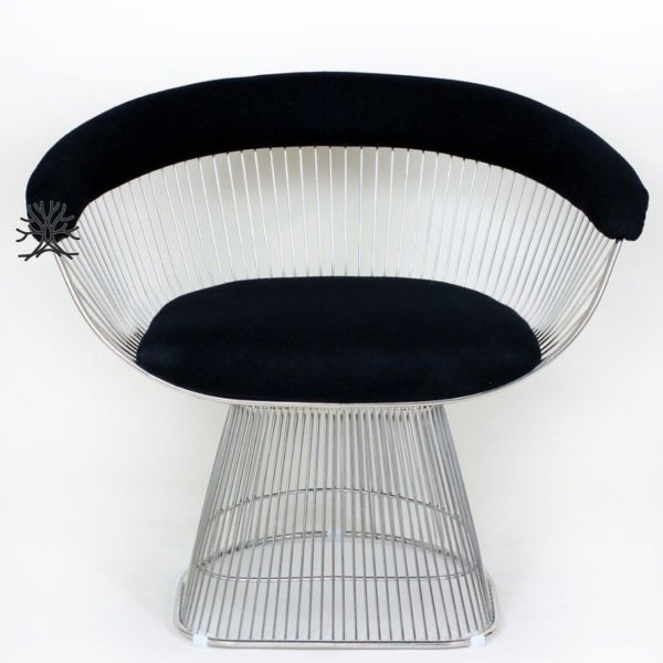 Platner Sandalye Krom-Siyah