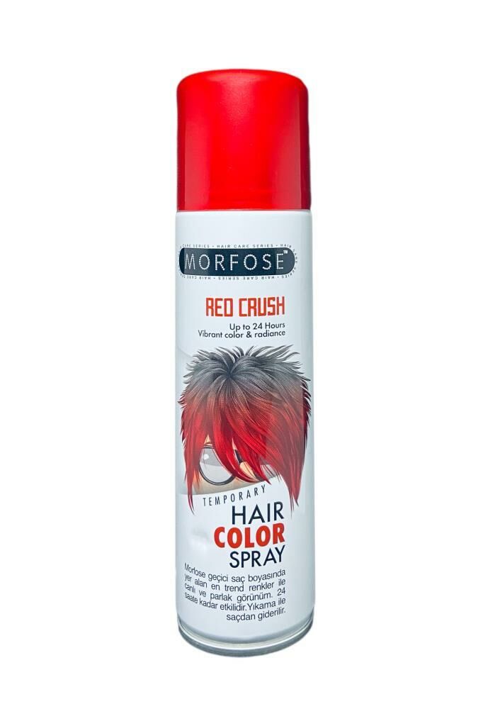 Morfose Geçici Sprey Saç Boyası Red Crush Kırmızı 150 ml.