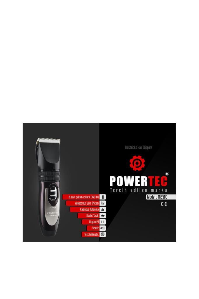 Powertec Şarjlı Saç Kesme Makinesi TR-6500