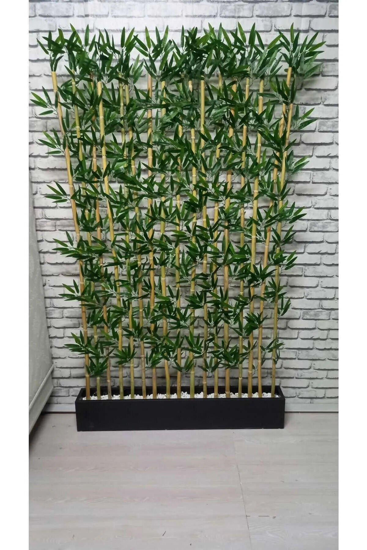 Yapay Bambu Ağacı  Antrasit Gri Saksıda 1Metre 150cm bambu 10 Adet