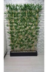 Yapay Bambu Ağacı  Antrasit Gri Saksıda 1Metre100cm 15Adet