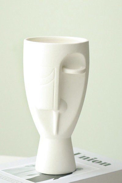 Lüx Modern Art Nordic Beyaz Yüzlü Vazo & Biblo (6)
