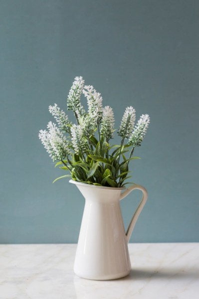 2 Demet Beyaz Nemesia (Ömürsüz) Yapay Çiçek