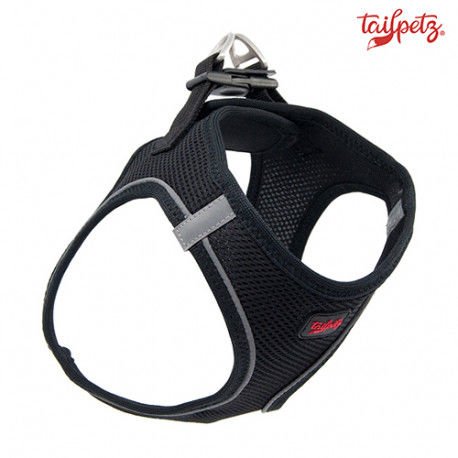 Tailpetz Air Mesh Köpek Göğüs Tasması (S) Siyah