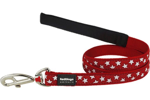 Red Dingo Kırmızı Üzerine Beyaz Yıldızlı Köpek Uzatma 20mm