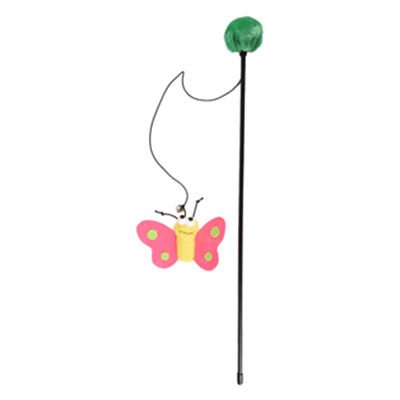 Flamingo Doğal Kelebekli Kedi Oltası 53 cm