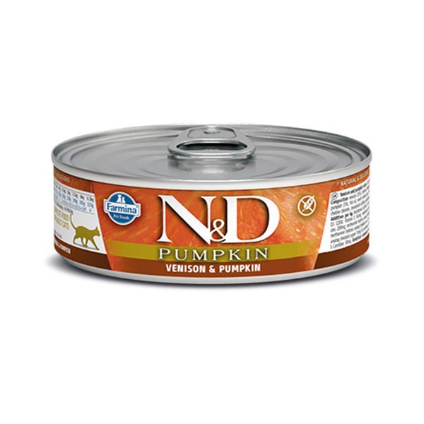 N&D Pumpkin Balkabaklı Geyik Etli Konserve Kedi Maması 80 Gr