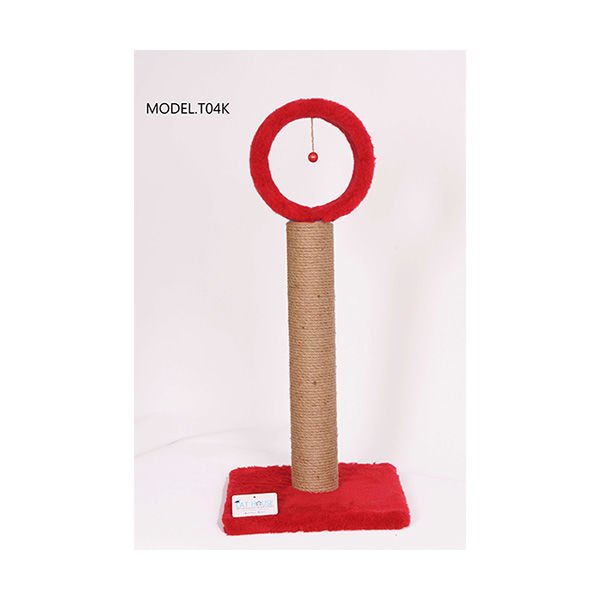 Cat Hause T04 Çember Yuvalı Kedi Tırmalama Tahtası Kırmızı 76 Cm