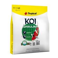 Tropical Spırulına Pellet Koi Balıkları için Spırulına Katkılı Pellet Balık Yemi Small 5 Lt 1.5 Kg