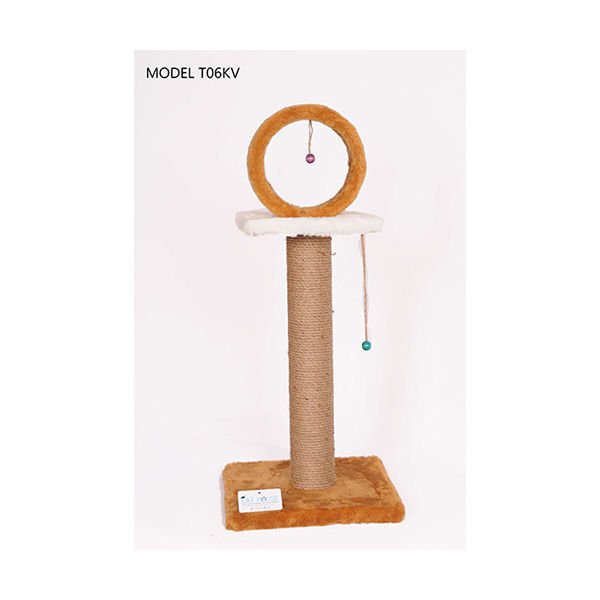 Cat Hause T06 Kalın Çember Yataklı Kedi Tırmalama Tahtası Kahverengi 78 Cm