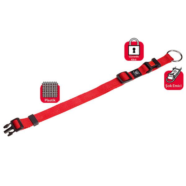 Karlie Kilitli Köpek Göğüs Tasması Large Kırmızı 45-65 Cm