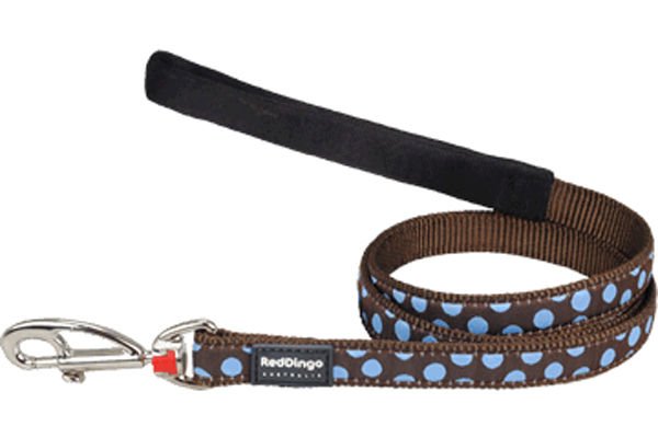 Red Dingo Kahverengi Mavi Benekli Köpek Uzatma Tasması 12 Mm