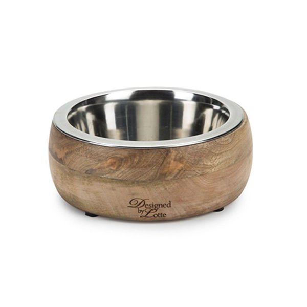 Karlie Ahşap Kedi ve Köpek Mama ve Su Kabı 1300 Ml 21x8 Cm