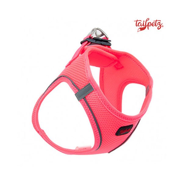 Tailpetz Air Mesh Köpek Göğüs Tasması (3XS) Neon Pembe