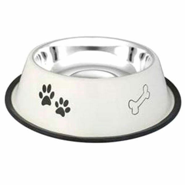 Ankur Çelik Desenli Kedi ve Köpek Mama Kabı 18 Cm