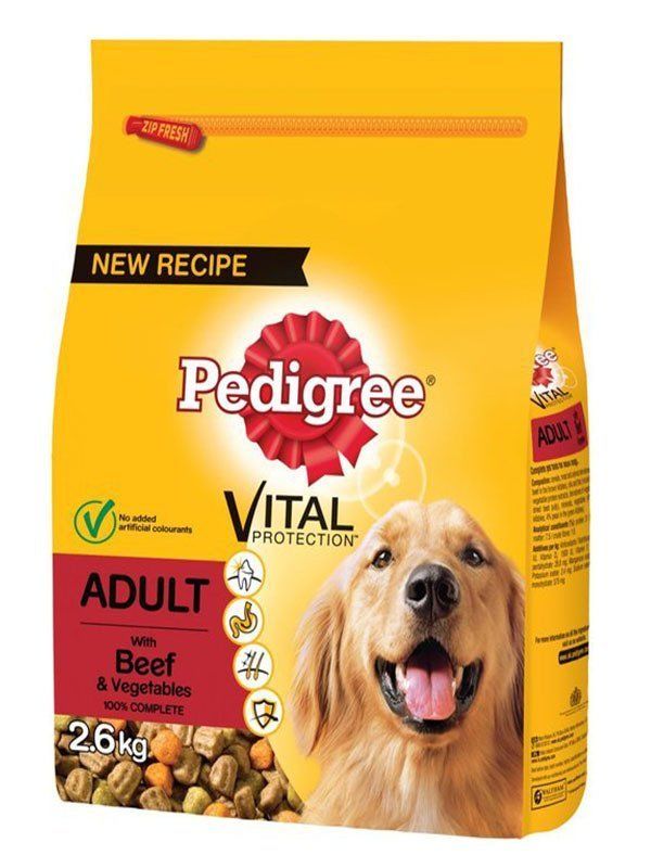 Pedigree Biftekli ve Kümes Hayvanlı Yetişkin Köpek Maması 2.6 Kg