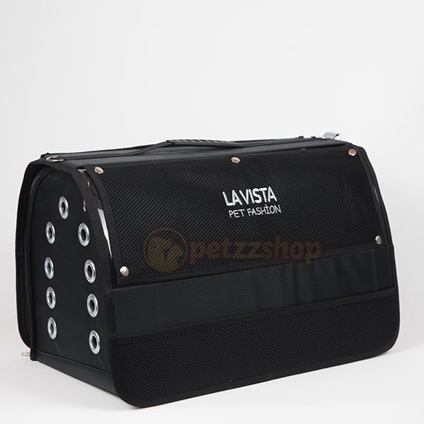 Lavista Perdeli Jumbo Pet Taşıma Çantası Siyah