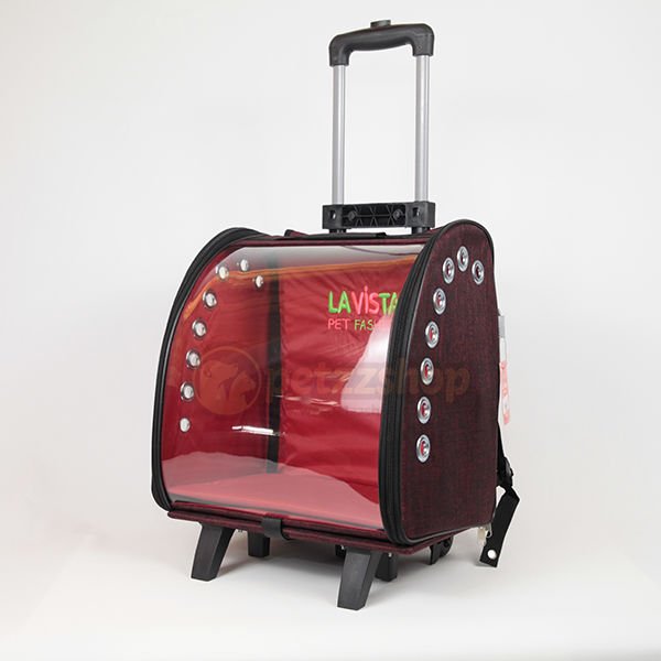 Lavista Kale Valiz Pet Taşıma Çantası Kırmızı 38x26x42h Cm