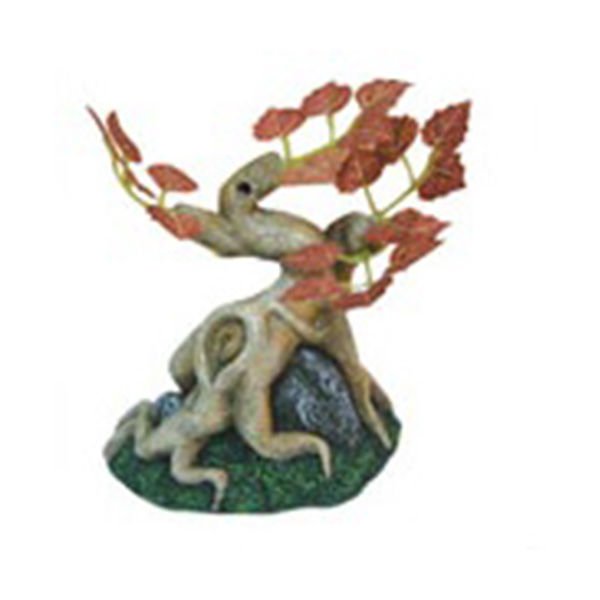 King Kayalıklı Kütük Akvaryum Dekoru 10.5x6.5x10 Cm