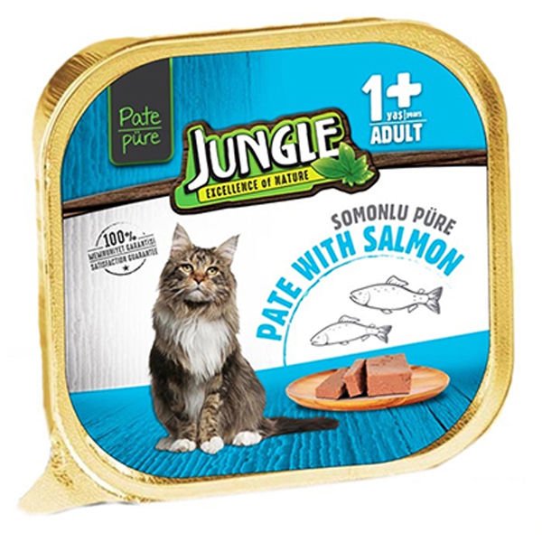 Jungle Balıklı Pate Yetişkin Konserve Kedi Maması 100 Gr