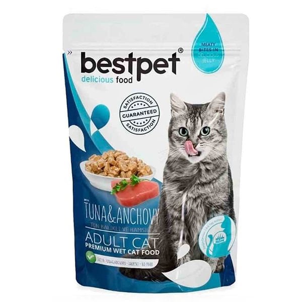 Bestpet Ton Balıklı ve Hamsili Yetişkin Konserve Kedi Maması 85 Gr