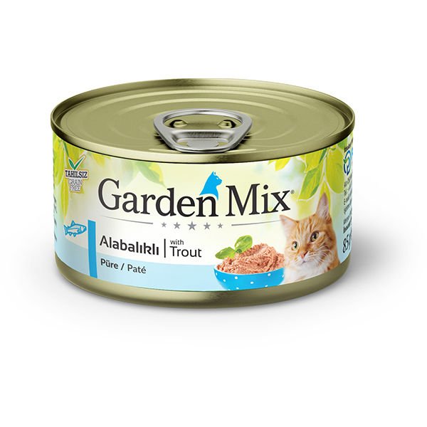 Garden Mix Alabalıklı Kıyılmış Tahılsız Konserve Kedi Maması 85 Gr