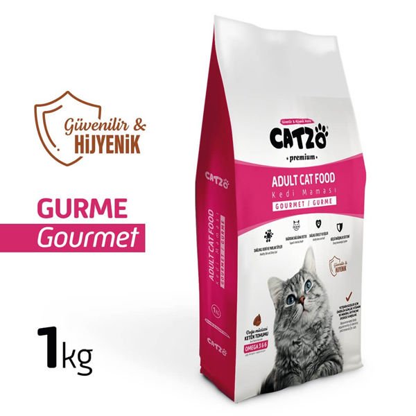 Catzo Premium Gourmet Renkli Taneli Yetişkin Kedi Maması 1 Kg